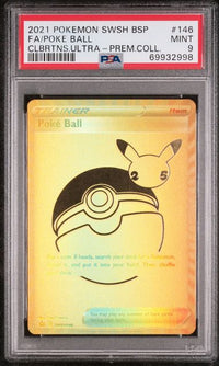 2021 POKEMON SWSH BLACK STAR PROMO #146 FA/POKE BALL CLBRTNS.ULTRA-PREM.COLL. PSA 9 #69932998