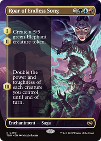 Roar of Endless Song (Borderless) (TDM-390) - Tarkir: Dragonstorm Foil