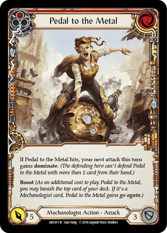 Pedal to the Metal (Red) [ARC011-R] (Arcane Rising) 1st Edition Normal - POKÉ JEUX