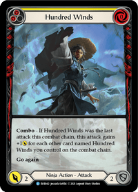 Hundred Winds (Yellow) [EVR042] (Everfest) 1st Edition Extended Art Rainbow Foil - POKÉ JEUX