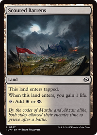 Scoured Barrens (TDM-267) - Tarkir: Dragonstorm Foil