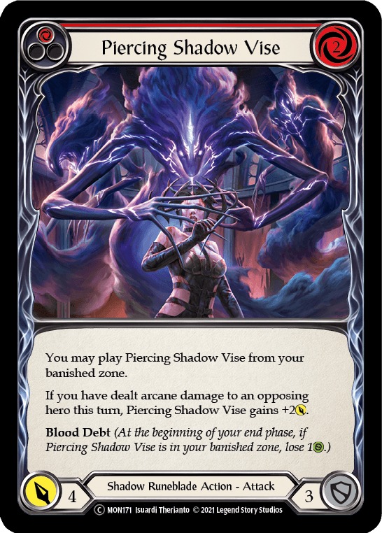 Piercing Shadow Vise (Red) [U-MON171-RF] (Monarch Unlimited) Unlimited Rainbow Foil - POKÉ JEUX