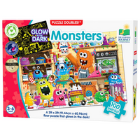 PUZZLE DOUBLES - GLOW IN THE DARK - MONSTERS (EN) (Special Order)