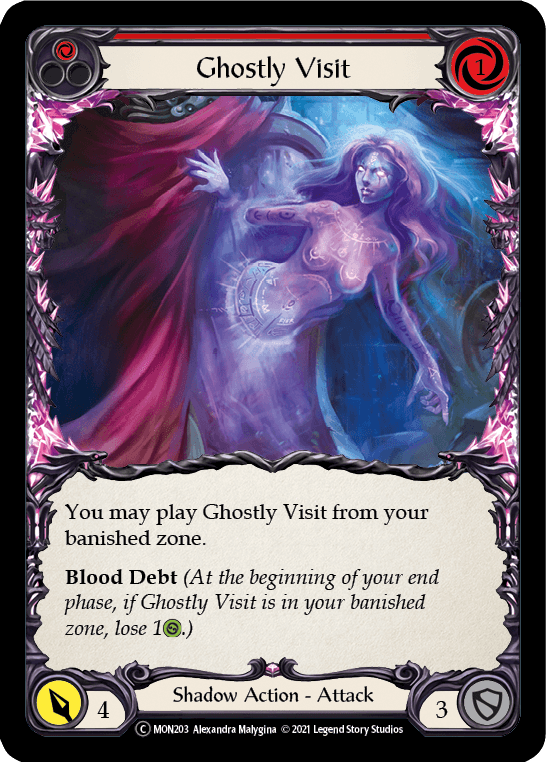 Ghostly Visit (Red) [U-MON203-RF] (Monarch Unlimited) Unlimited Rainbow Foil - POKÉ JEUX