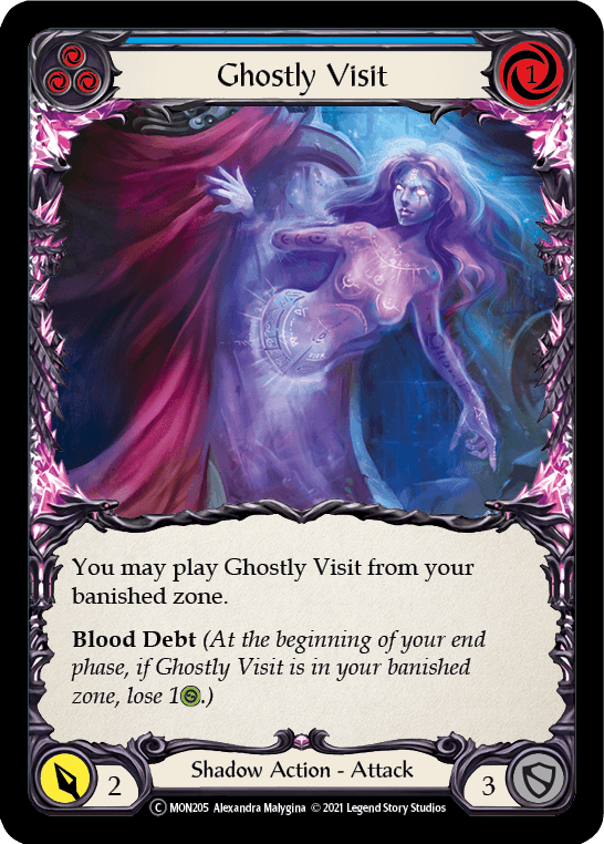 Ghostly Visit (Blue) [U-MON205-RF] (Monarch Unlimited) Unlimited Rainbow Foil - POKÉ JEUX