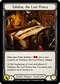 Talishar, the Lost Prince [U-CRU177] (Crucible of War Unlimited) Unlimited Rainbow Foil - POKÉ JEUX
