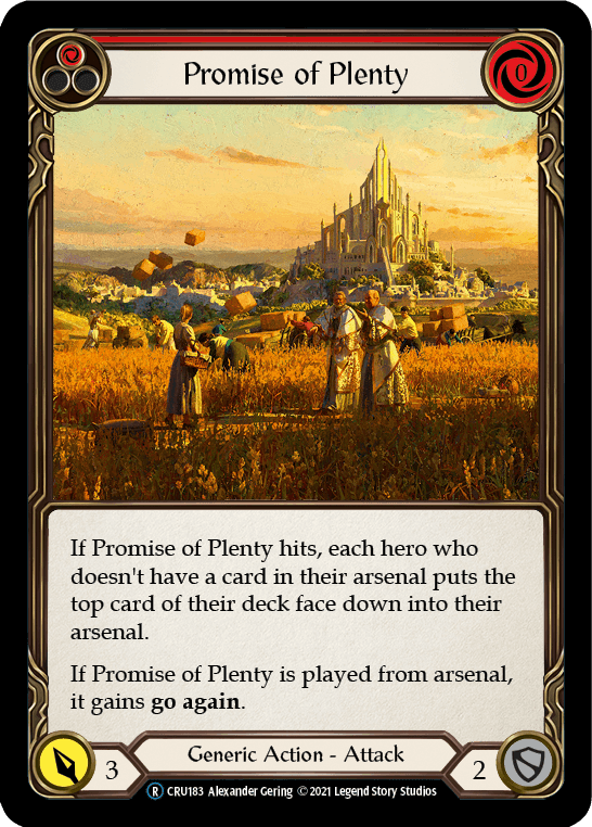 Promise of Plenty (Red) [U-CRU183] (Crucible of War Unlimited) Unlimited Rainbow Foil - POKÉ JEUX