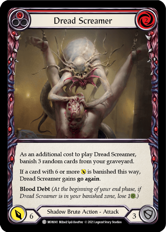 Dread Screamer (Red) [MON141-RF] (Monarch) 1st Edition Rainbow Foil - POKÉ JEUX
