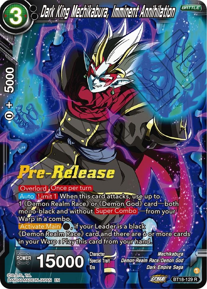 Dark King Mechikabura, Imminent Annihilation (BT18-129) [Dawn of the Z-Legends Prerelease Promos] - POKÉ JEUX