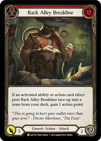 Back Alley Breakline (Red) [U-ARC176] (Arcane Rising Unlimited) Unlimited Rainbow Foil - POKÉ JEUX