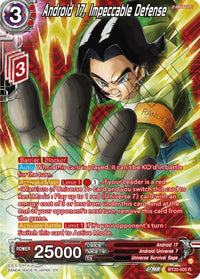 Android 17, Impeccable Defense (Silver Foil) (BT20-005) [Power Absorbed] - POKÉ JEUX