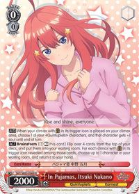En pyjama, Itsuki Nakano (5HY/W83-E069 R) [Les quintuplés par excellence] 