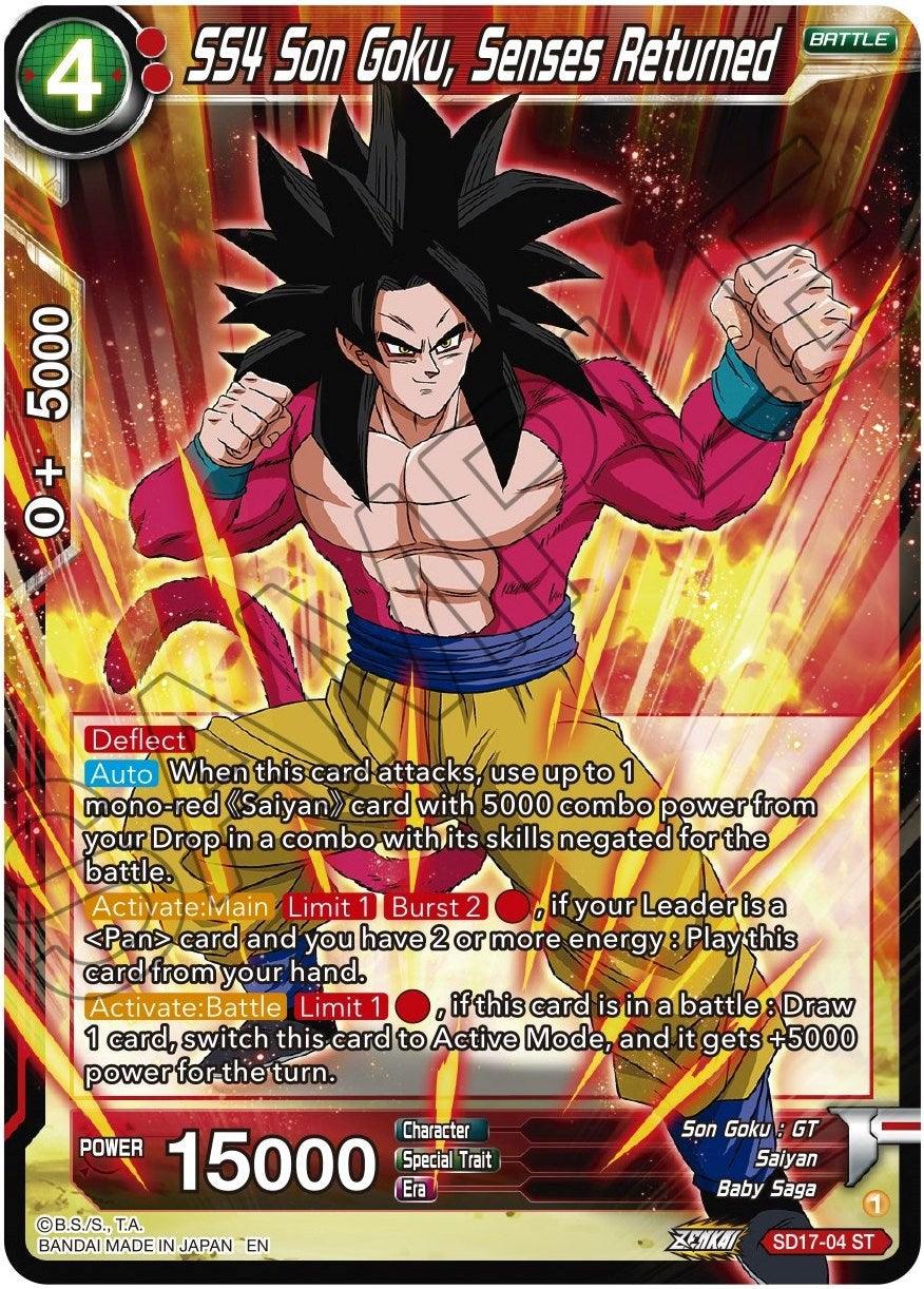 SS4 Son Goku, Senses Returned (SD17-04) [Dawn of the Z-Legends] - POKÉ JEUX