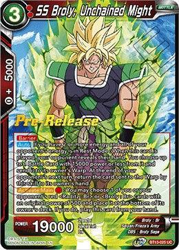 SS Broly, Unchained Might (BT13-025) [Supreme Rivalry Prerelease Promos] - POKÉ JEUX