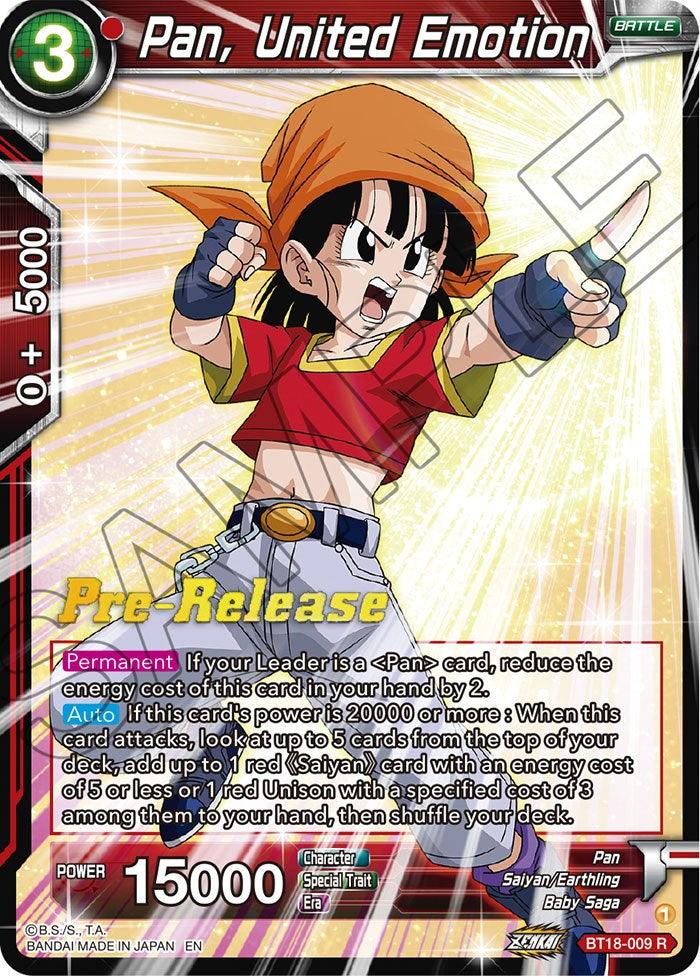 Pan, United Emotion (BT18-009) [Dawn of the Z-Legends Prerelease Promos] - POKÉ JEUX