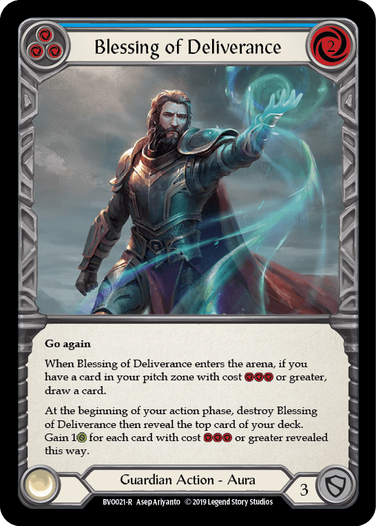 Blessing of Deliverance (Blue) [BVO021-R] (Bravo Hero Deck) 1st Edition Normal - POKÉ JEUX