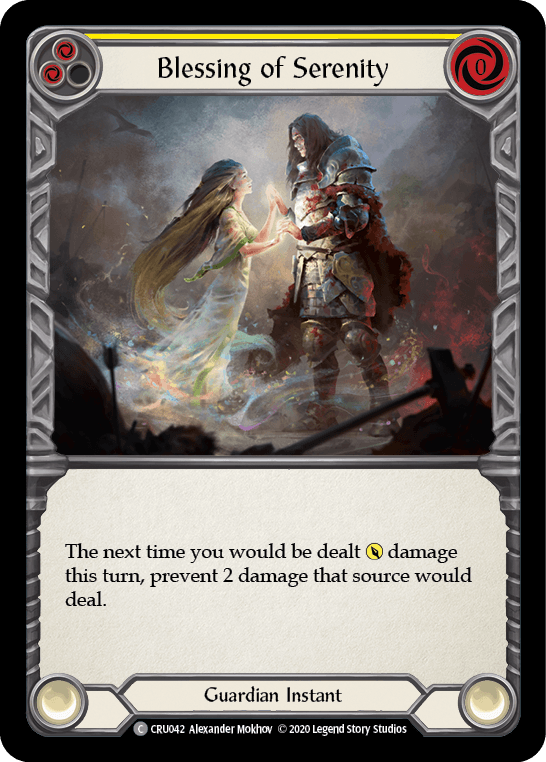 Blessing of Serenity (Yellow) [CRU042] (Crucible of War) 1st Edition Normal - POKÉ JEUX