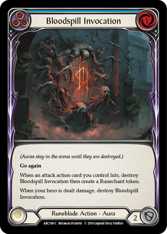 Bloodspill Invocation (Blue) [ARC108-C] (Arcane Rising) 1st Edition Rainbow Foil - POKÉ JEUX