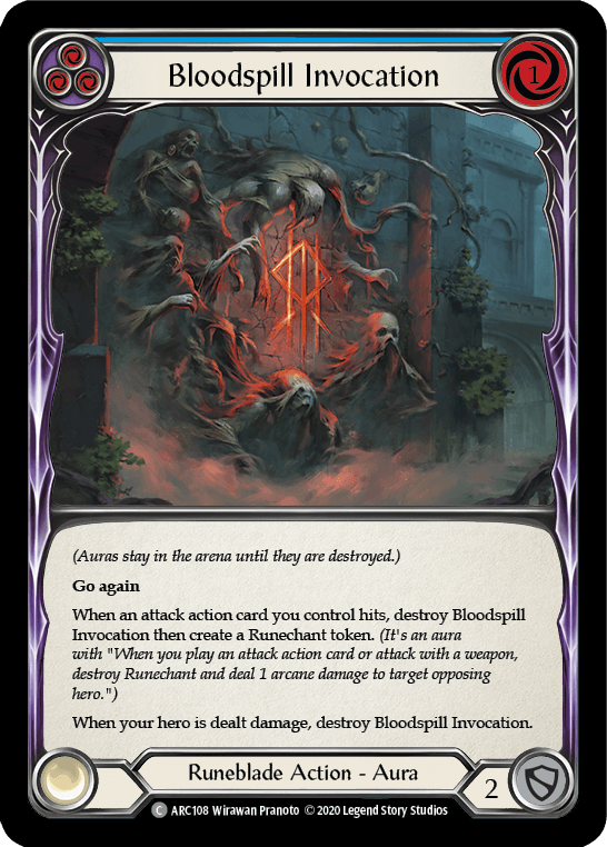 Bloodspill Invocation (Blue) [U-ARC108] (Arcane Rising Unlimited) Unlimited Rainbow Foil - POKÉ JEUX