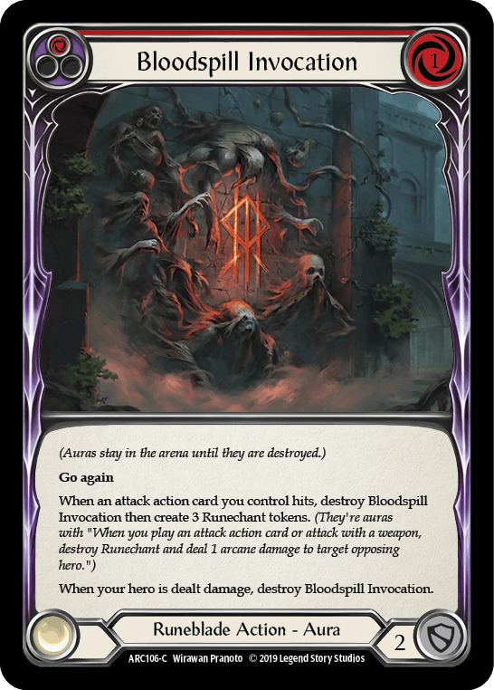 Bloodspill Invocation (Red) [ARC106-C] (Arcane Rising) 1st Edition Normal - POKÉ JEUX