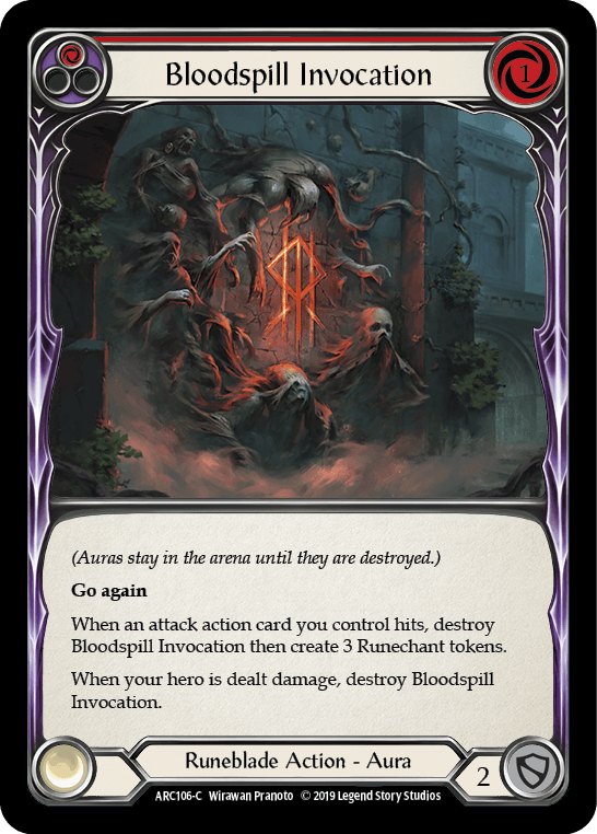 Bloodspill Invocation (Red) [ARC106-C] (Arcane Rising) 1st Edition Rainbow Foil - POKÉ JEUX