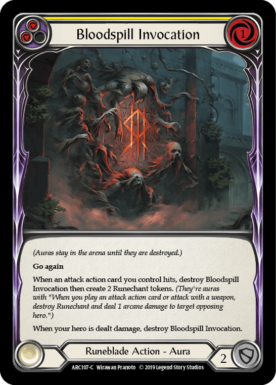 Bloodspill Invocation (Yellow) [ARC107-C] (Arcane Rising) 1st Edition Normal - POKÉ JEUX