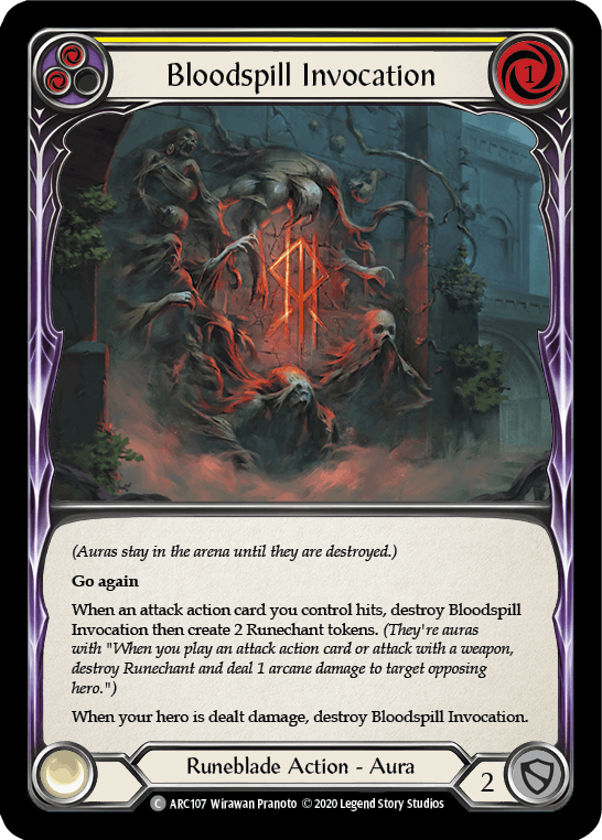 Bloodspill Invocation (Yellow) [U-ARC107] (Arcane Rising Unlimited) Unlimited Rainbow Foil - POKÉ JEUX