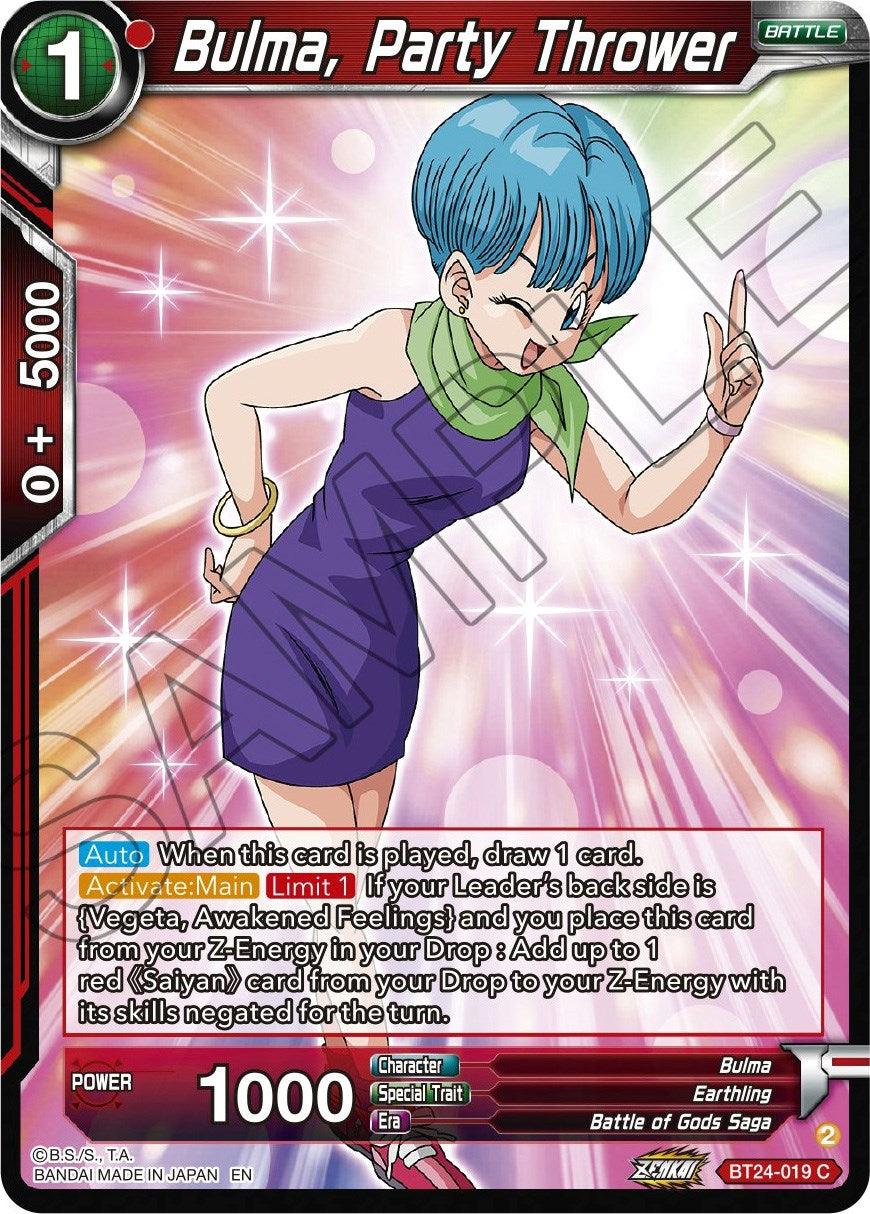 Bulma, Party Thrower (BT24-019) [Beyond Generations] - POKÉ JEUX