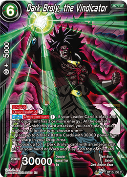 Dark Broly, the Vindicator (Common) (BT13-136) [Supreme Rivalry] - POKÉ JEUX