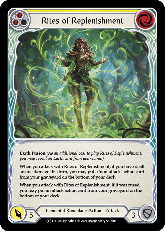 Rites of Replenishment (Yellow) [U-ELE080] (Tales of Aria Unlimited) Unlimited Rainbow Foil - POKÉ JEUX