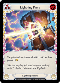 Lightning Press (Blue) [ELE185] (Tales of Aria) 1st Edition Rainbow Foil - POKÉ JEUX