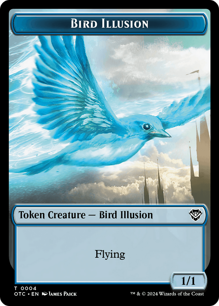 Bird Illusion // Elemental (0014) Double-Sided Token [Outlaws of Thunder Junction Commander Tokens] - POKÉ JEUX