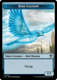 Bird Illusion // Elemental (0014) Double-Sided Token [Outlaws of Thunder Junction Commander Tokens] - POKÉ JEUX