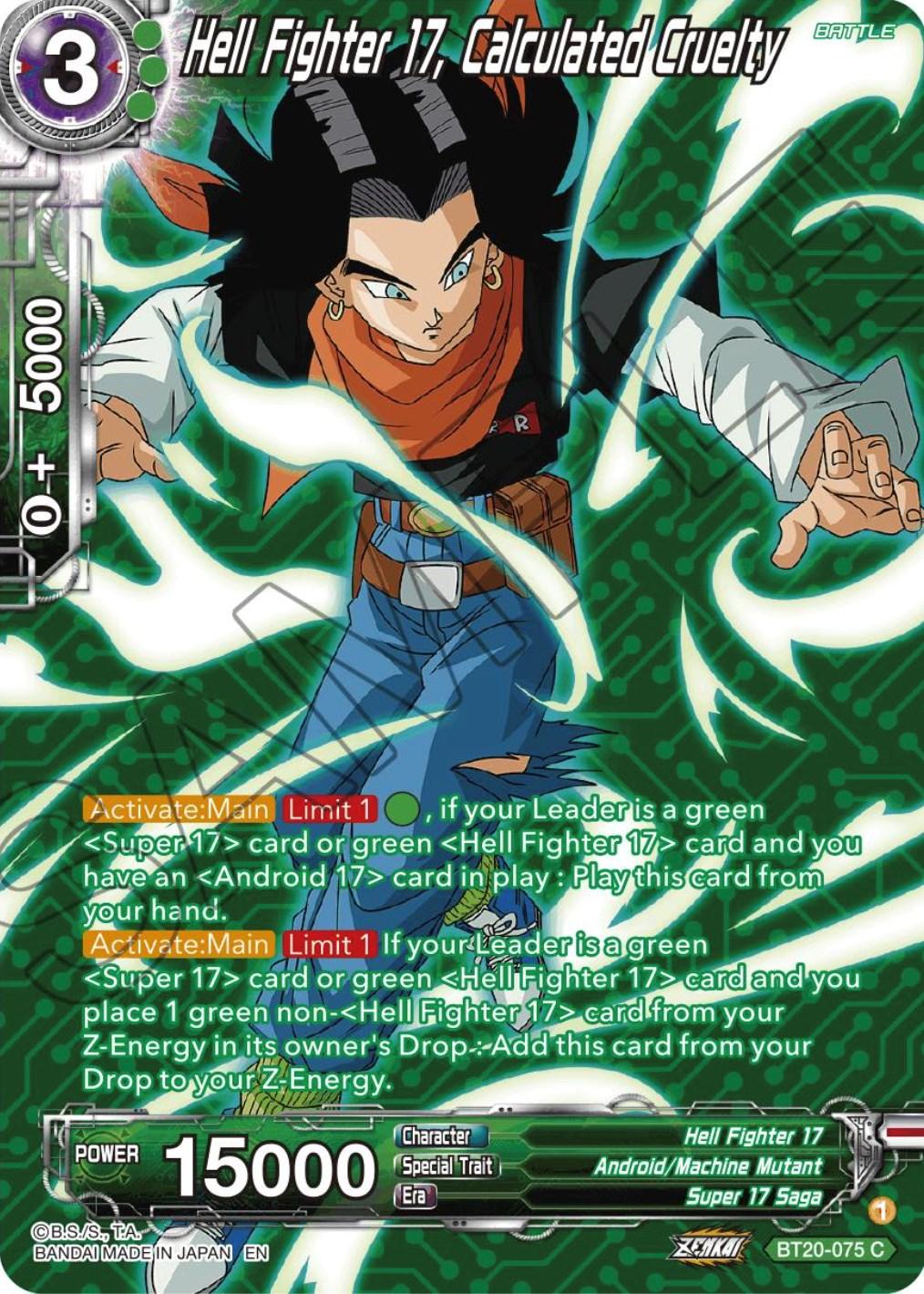 Hell Fighter 17, Calculated Cruelty (Silver Foil) (BT20-075) [Power Absorbed] - POKÉ JEUX