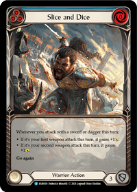 Slice and Dice (Blue) [EVR059] (Everfest) 1st Edition Extended Art Rainbow Foil - POKÉ JEUX