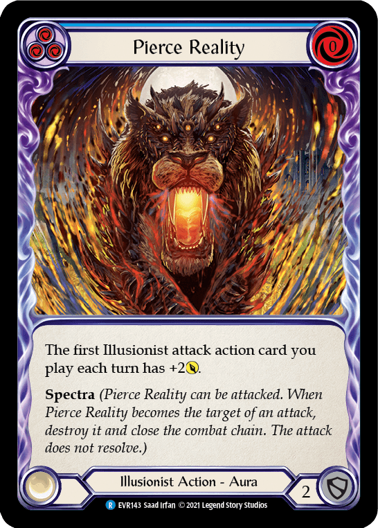 Pierce Reality (Blue) [EVR143] (Everfest) 1st Edition Rainbow Foil - POKÉ JEUX