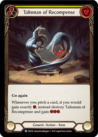 Talisman of Recompense [EVR191] (Everfest) 1st Edition Cold Foil - POKÉ JEUX