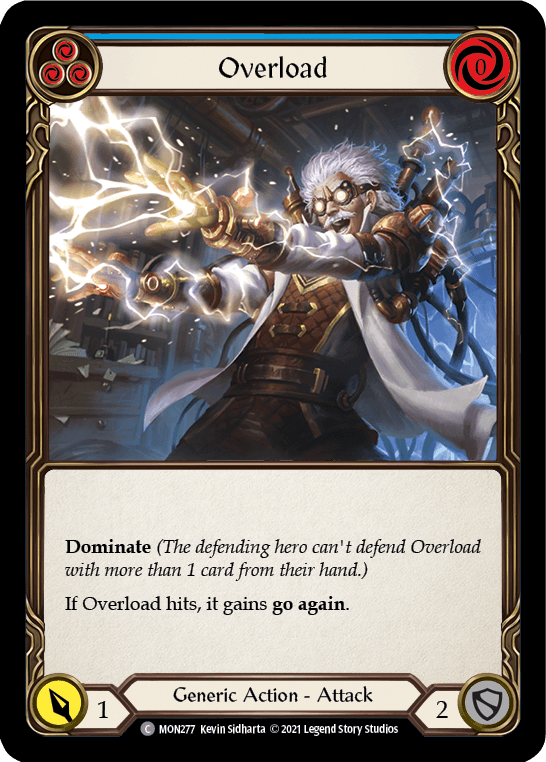 Overload (Blue) [MON277] (Monarch) 1st Edition Normal - POKÉ JEUX