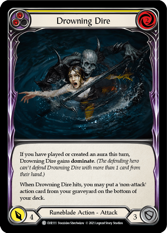 Drowning Dire (Yellow) [EVR111] (Everfest) 1st Edition Normal - POKÉ JEUX