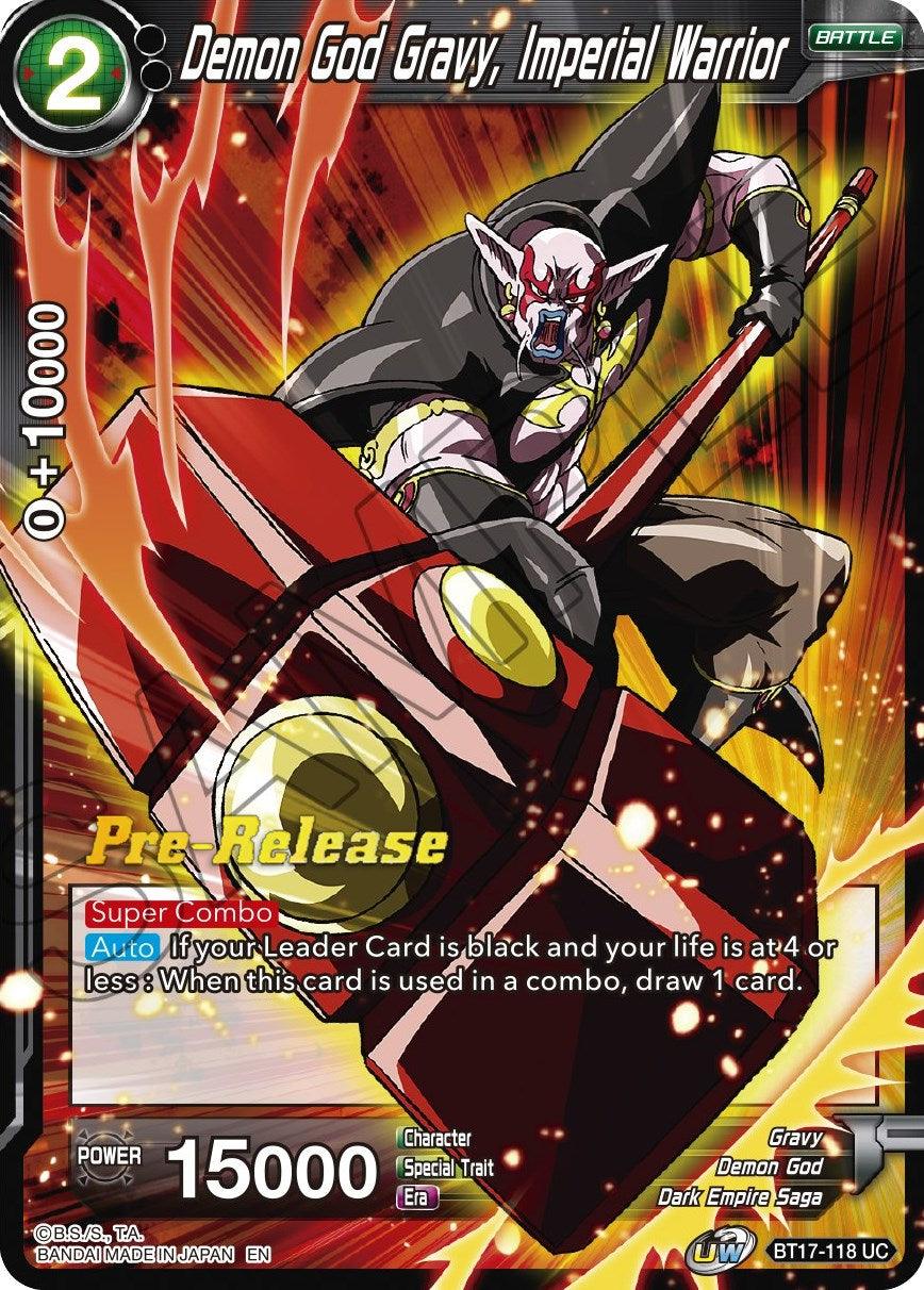 Demon God Gravy, Imperial Warrior (BT17-118) [Ultimate Squad Prerelease Promos] - POKÉ JEUX