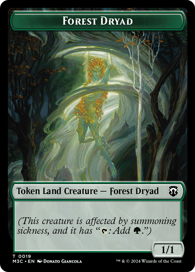 Forest Dryad // Vivien Reid Emblem Double-Sided Token [Modern Horizons 3 Commander Tokens] - POKÉ JEUX