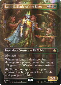 Lathril, Blade of the Elves (Borderless) (Mana Foil) [Foundations]