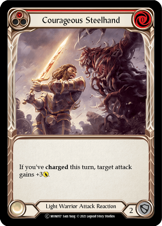 Courageous Steelhand (Red) [U-MON057] (Monarch Unlimited) Unlimited Normal - POKÉ JEUX
