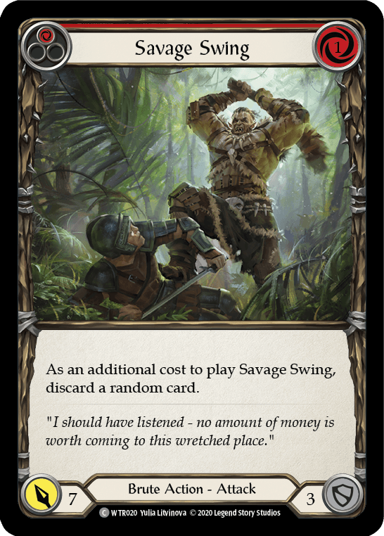 Savage Swing (Red) [U-WTR020] (Welcome to Rathe Unlimited) Unlimited Rainbow Foil - POKÉ JEUX