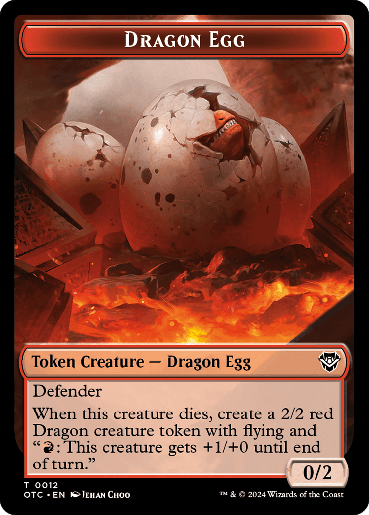 Dragon Egg // Dragon Double-Sided Token [Outlaws of Thunder Junction Commander Tokens] - POKÉ JEUX