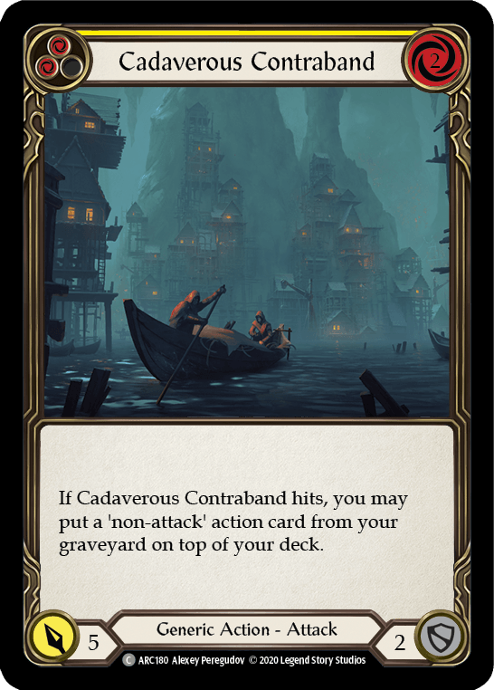 Cadaverous Contraband (Yellow) [U-ARC180] (Arcane Rising Unlimited) Unlimited Normal - POKÉ JEUX