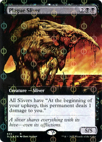 Plague Sliver (Extended Art) (Step-and-Compleat Foil) [Secret Lair Drop Promos] 