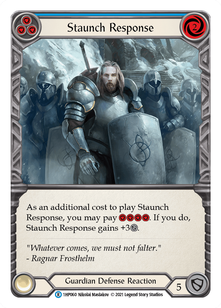 Staunch Response (Blue) [1HP060] (History Pack 1) - POKÉ JEUX