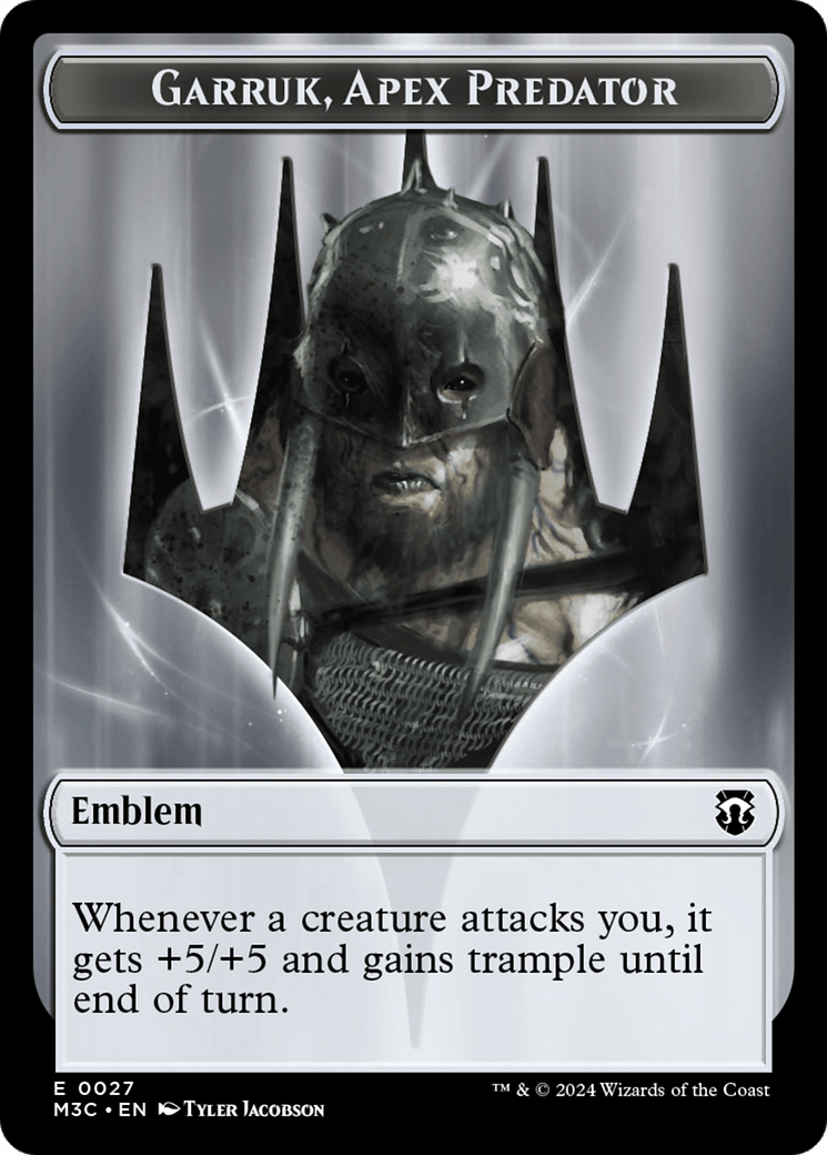 Garruk, Apex Predator Emblem // Saproling Double-Sided Token [Modern Horizons 3 Commander Tokens] - POKÉ JEUX