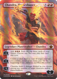 Chandra, Flameshaper (Borderless) (Mana Foil) [Foundations]